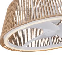 24"Ceiling Fan by Kuzco Lighting - Isla Collection, White/Braided Rope Finish - CF41424-WH/BR-5CCT