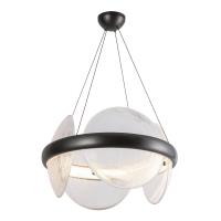 LED Chandelier by Kuzco Lighting - Taurus Collection, Urban Bronze/Clear Ribbed Glass Finish - CH13922-UBCR-UNV