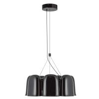 LED Chandelier by Kuzco Lighting - Bell Collection, Glossy Black Finish - CH21120-GBK-UNV