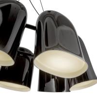 LED Chandelier by Kuzco Lighting - Bell Collection, Glossy Black Finish - CH21120-GBK-UNV