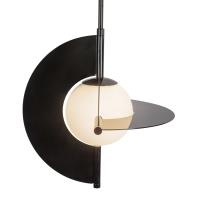 LED Chandelier by Kuzco Lighting - Scorpio Collection, Glossy Black/Opal Glass Finish - CH65127-GBK/OP-UNV