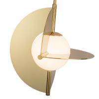 LED Chandelier by Kuzco Lighting - Scorpio Collection, Metallic Brass/Opal Glass Finish - CH65127-MRB/OP-UNV