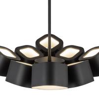 LED Chandelier by Kuzco Lighting - Arena Collection, Black Finish - CH73418-BK-UNV