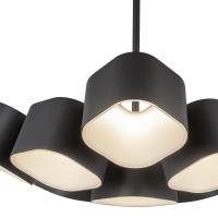LED Chandelier by Kuzco Lighting - Arena Collection, Black Finish - CH73418-BK-UNV