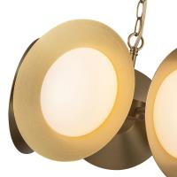 LED Chandelier by Kuzco Lighting - Cleo Collection, Brushed Gold/Opal Glass Finish - CH77916-BG/OP-UNV