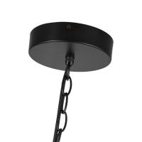 LED Chandelier by Kuzco Lighting - Cleo Collection, Black/Opal Glass Finish - CH77916-BK/OP-UNV
