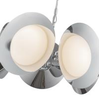 LED Chandelier by Kuzco Lighting - Cleo Collection, Chrome/Opal Glass Finish - CH77916-CH/OP-UNV