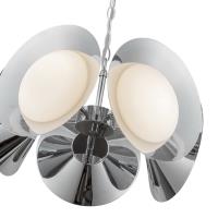 LED Chandelier by Kuzco Lighting - Cleo Collection, Chrome/Opal Glass Finish - CH77916-CH/OP-UNV