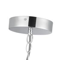 LED Chandelier by Kuzco Lighting - Cleo Collection, Chrome/Opal Glass Finish - CH77916-CH/OP-UNV