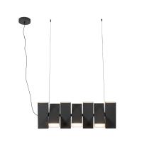 LED Linear Pendant by Kuzco Lighting - Domino Collection, Black Finish - LP17435-BK-UNV