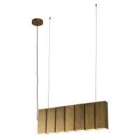 LED Linear Pendant by Kuzco Lighting - Domino Collection, Vintage Brass Finish - LP17435-VB-UNV