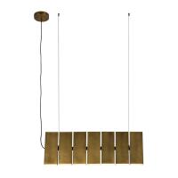 LED Linear Pendant by Kuzco Lighting - Domino Collection, Vintage Brass Finish - LP17435-VB-UNV
