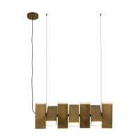 LED Linear Pendant by Kuzco Lighting - Domino Collection, Vintage Brass Finish - LP17435-VB-UNV