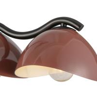 Seven Light Linear Pendant by Kuzco Lighting - Atlas Collection, Black/Burgundy Finish - LP57642-BK/BGD