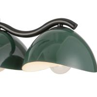 Seven Light Linear Pendant by Kuzco Lighting - Atlas Collection, Black/Pine Green Finish - LP57642-BK/PGN