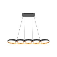 LED Linear Pendant by Kuzco Lighting - Maestro Collection, Black/Gold Finish - LP90838-BK/GD-UNV