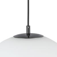 One Light Pendant by Kuzco Lighting - Marco Collection, Black/Opal Glass Finish - PD34216-BK/OP