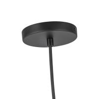 One Light Pendant by Kuzco Lighting - Marco Collection, Black/Opal Glass Finish - PD34616-BK/OP