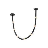 LED Pendant by Kuzco Lighting - Corda Collection, Black/Opal Glass Finish - PD39307-BK/OP-UNV