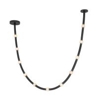 LED Pendant by Kuzco Lighting - Corda Collection, Black/Opal Glass Finish - PD39310-BK/OP-UNV-010