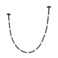 LED Pendant by Kuzco Lighting - Corda Collection, Black/Opal Glass Finish - PD39310-BK/OP-UNV-010-RT