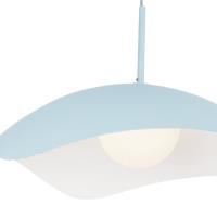 One Light Pendant by Kuzco Lighting - Kirby Collection, Cerulean Finish - PD55922-CER