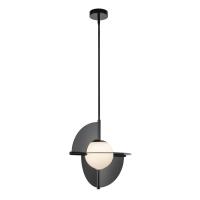 LED Pendant by Kuzco Lighting - Scorpio Collection, Glossy Black/Opal Glass Finish - PD65116-GBK/OP-UNV
