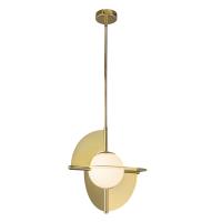 LED Pendant by Kuzco Lighting - Scorpio Collection, Metallic Brass/Opal Glass Finish - PD65116-MRB/OP-UNV