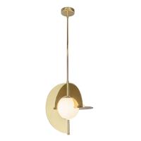 LED Pendant by Kuzco Lighting - Scorpio Collection, Metallic Brass/Opal Glass Finish - PD65116-MRB/OP-UNV