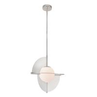 LED Pendant by Kuzco Lighting - Scorpio Collection, Polished Nickel/Opal Glass Finish - PD65116-PN/OP-UNV