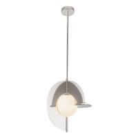 LED Pendant by Kuzco Lighting - Scorpio Collection, Polished Nickel/Opal Glass Finish - PD65116-PN/OP-UNV