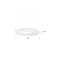 LED Pendant by Kuzco Lighting - Cumulus Collection, White Finish - PD80724-UNV