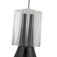 LED Pendant by Kuzco Lighting - Floe Collection, Glossy Black/Clear Crystal Finish - PD94108-GBK/CC-UNV