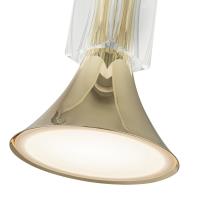 LED Pendant by Kuzco Lighting - Floe Collection, Metallic Brass/Clear Crystal Finish - PD94108-MRB/CC-UNV