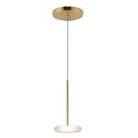 LED Pendant by Kuzco Lighting - Stephord Collection, Metallic Brass/Clear Glass Finish - PD97204-MRB/CL