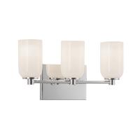 Three Light Vanity by Kuzco Lighting - Nola Collection, Chrome/Glossy Opal Glass Finish - VL57718-CH/GO