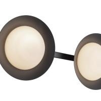 LED Vanity by Kuzco Lighting - Cleo Collection, Black/Opal Glass Finish - VL77923-BK/OP