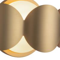 One Light Wall Sconce by Kuzco Lighting - Ciel Collection, Brushed Gold/Opal Glass Finish - WS59810-BG/OP