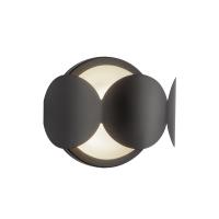 One Light Wall Sconce by Kuzco Lighting - Ciel Collection, Black/Opal Glass Finish - WS59810-BK/OP