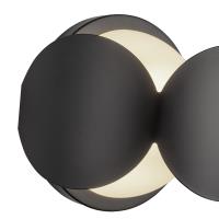 One Light Wall Sconce by Kuzco Lighting - Ciel Collection, Black/Opal Glass Finish - WS59810-BK/OP