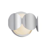 One Light Wall Sconce by Kuzco Lighting - Ciel Collection, Chrome/Opal Glass Finish - WS59810-CH/OP