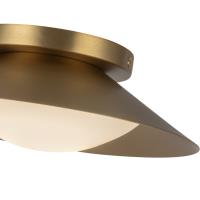 LED Wall Sconce by Kuzco Lighting - Cleo Collection, Brushed Gold/Opal Glass Finish - WS77909-BG/OP