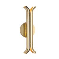 LED Wall Sconce by Kuzco Lighting - Husk Collection, Metallic Brass Finish - WS89714-MRB