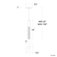 LED Mini Pendant by Modern Forms - Cinema Collection, Aged Brass Finish - PD-30816-30-AB