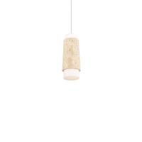 LED Mini Pendant by Modern Forms - Chauncey Collection, Beige Travertine/Aged Brass Finish - PD-5513-40-WV/AB