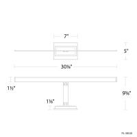 LED Picture Light by Modern Forms - Diver Collection, Aged Brass Finish - PL-38530-35-AB