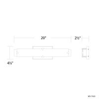 LED Wall Sconce by Modern Forms - Carlisle Collection, Brushed Nickel Finish - WS-7520-40-BN