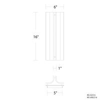 LED Outdoor Wall Sconce by Modern Forms - Strait Collection, Black Finish - WS-W82516-40-BK
