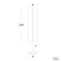 LED Outdoor Wall Sconce by Modern Forms - Strait Collection, Black Finish - WS-W82522-27-BK