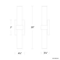 LED Outdoor Wall Sconce by Modern Forms - Quincy Collection, Black Finish - WS-W84520-35-BK